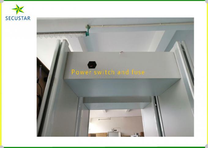 segurança do hotel do detector de metais do quadro de porta 15w que verifica o varredor IP55 impermeável do corpo 1