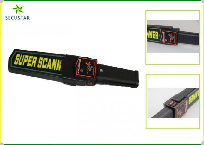 Detector de metais à mão acessível do carregador de bateria da correia de couro com luz da indicação de alarme 1